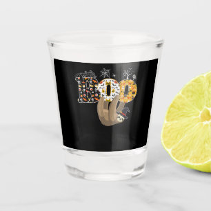 Boo Halloween With Sloth Witch Hat And Spider Gift Shot Glass