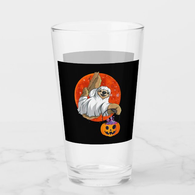 Boo Halloween With Sloth Witch Hat And Spider Glass (Front)