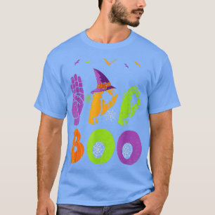 Boo Hands American Sign Language Pride ASL Funny H T-Shirt