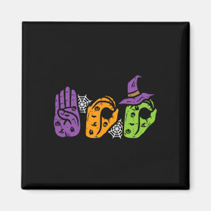 Boo Hands American Sign Language Pride Asl Hallowe Magnet