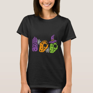 Boo Hands American Sign Language Pride Asl Hallowe T-Shirt