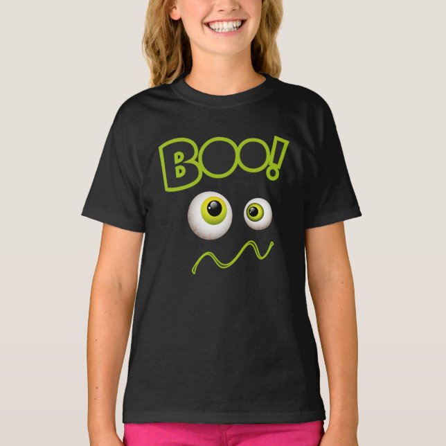 Boo Happy Halloween costume for girls T-Shirt (Front)
