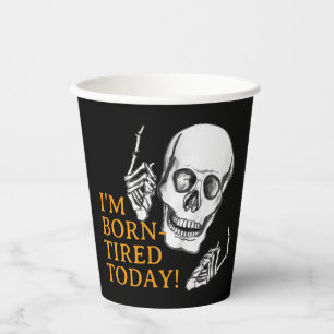 Boo Happy Halloween Funny Skull joking Paper Cups