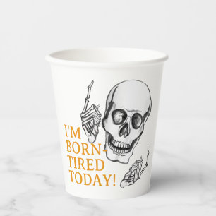 Boo Happy Halloween Funny Skull joking Paper Cups