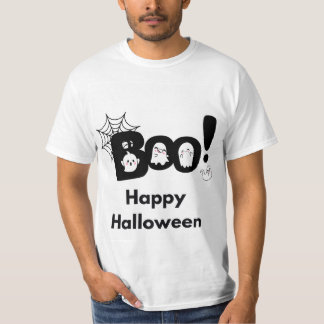 Boo Happy Halloween ghost Net men  T-Shirt