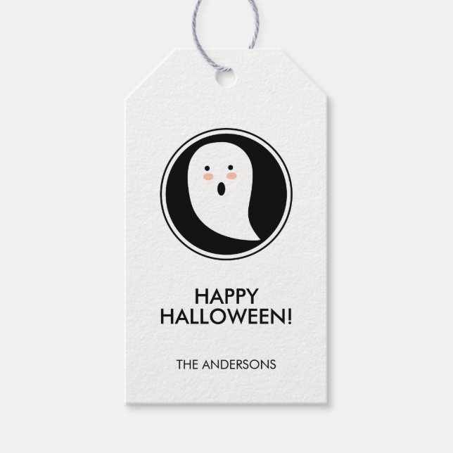 Boo! Happy Halloween Gift Tag (Front)