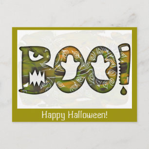 BOO Happy Halloween - postcard or invitation