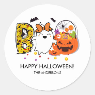 Boo! Happy Halloween Sticker