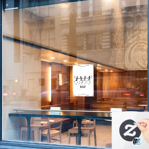 BOO! - Haunted Halloween Skull Dance Window Cling