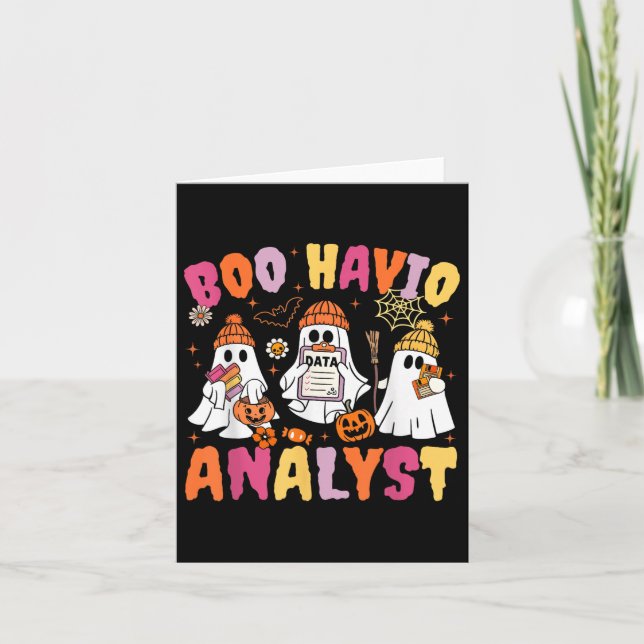 Boo-havior Crew Behaviour Analyst Halloween Aba Cu Card (Front)