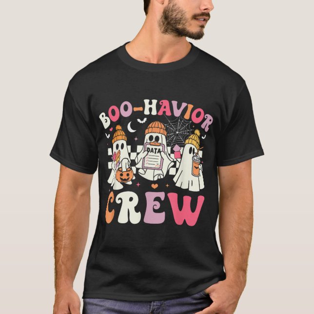  Boo Havior Crew Behaviour Analyst Halloween Aba  T-Shirt (Front)