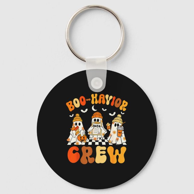 Boo-havior Crew Behaviour Yst Halloween Aba  Key Ring (Front)