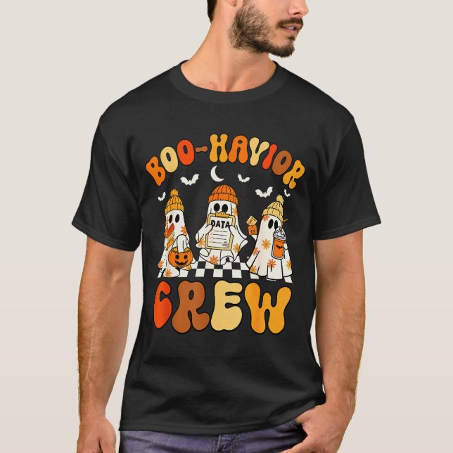 Boo-havior Crew Behaviour Yst Halloween Aba  T-Shirt (Front)