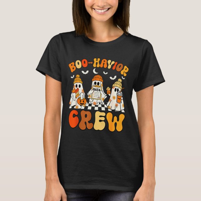 Boo-havior Crew Behaviour Yst Halloween Aba  T-Shirt (Front)