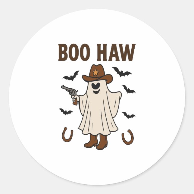 Boo Haw Classic Round Sticker (Front)