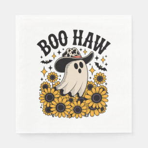 Boo Haw Cow Ghost Western Halloween Napkin