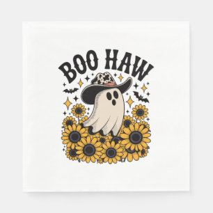 Boo Haw Cow Ghost Western Halloween Napkin