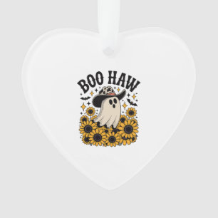 Boo Haw Cow Ghost Western Halloween Ornament