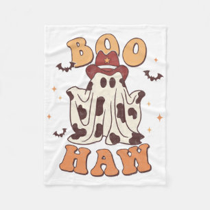 Boo Haw Halloween Trick Or Treat Spooky Season Gho Fleece Blanket