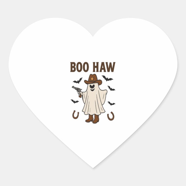 Boo Haw Heart Sticker (Front)