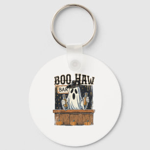 Boo Haw Retro Western Halloween Key Ring