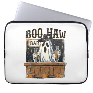 Boo Haw Retro Western Halloween Laptop Sleeve