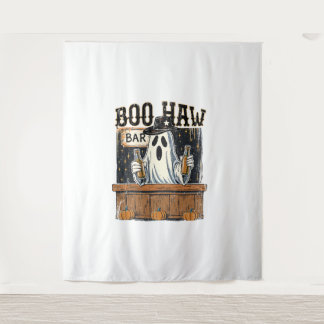 Boo Haw Retro Western Halloween Tapestry