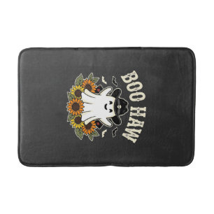 Boo Haw Western Halloween Ghost Design Bath Mat
