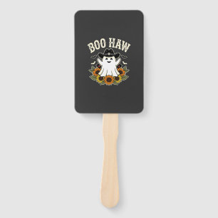 Boo Haw Western Halloween Ghost Design Hand Fan