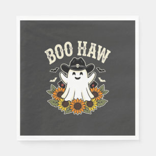 Boo Haw Western Halloween Ghost Design Napkin