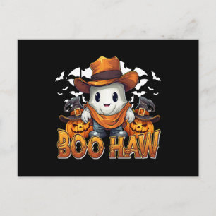 Boo Haw Western Halloween Vintage Ghost Funny Cute Postcard