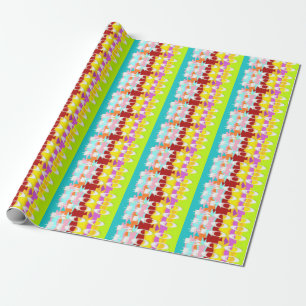 Boo Hoo design flash colours white text        Wrapping Paper