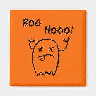 Boo Hooo Halloween Ghost Light-Monotone Magnet