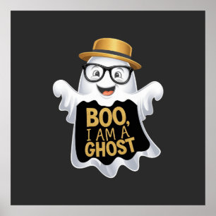 Boo, I Am a Ghost Spooky Fun for Halloween Lovers Poster