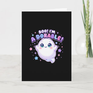 Boo I'm Adorable Cute Ghost Card