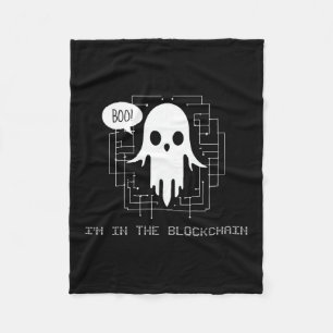 Boo, I'm in the Blockchain—Witty Digital Wear Fleece Blanket
