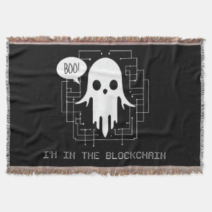 Boo, I'm in the Blockchain—Witty Digital Wear Throw Blanket