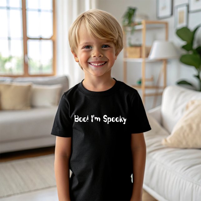 Boo! I'm Spooky white typography T-Shirt (Creator Uploaded)