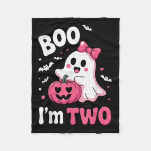 Boo Im Two 2nd Birthday Halloween Costume For Todd Fleece Blanket