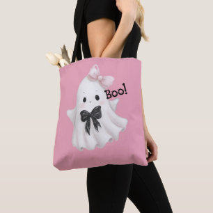 Boo in Bows Tote Bag