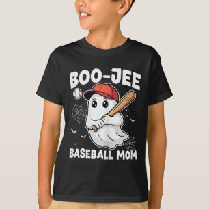 Boo Jee Baseball Mum Ghost Spooky Halloween Mother T-Shirt
