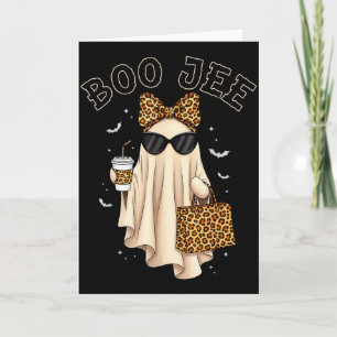 Boo Jee Boujee Ghost Halloween October Vibes Soky Card