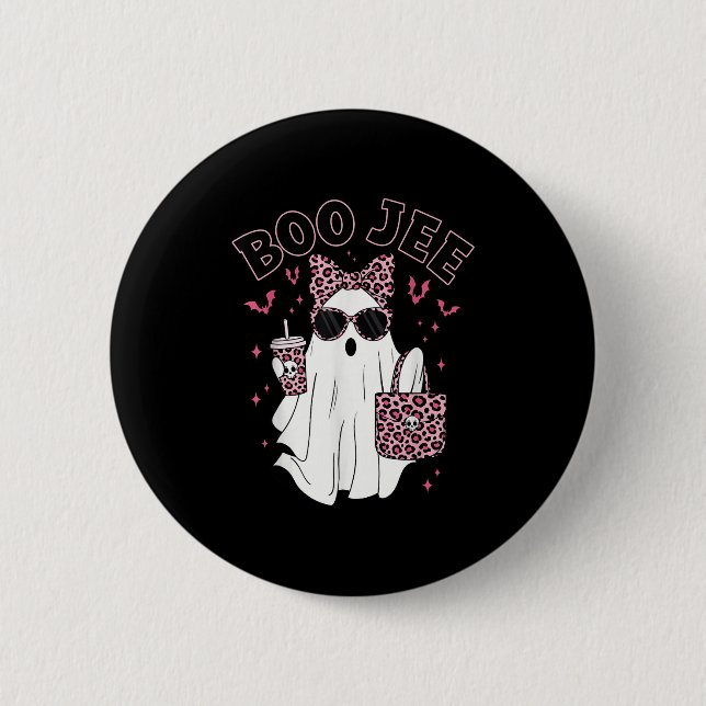 Boo Jee Boujee Nk Ghost Coffee Halloween October V 6 Cm Round Badge (Front)