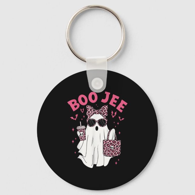 Boo Jee Boujee Nk Ghost Coffee Halloween October V Key Ring (Front)
