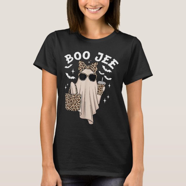 Boo Jee Boujee Nk Ghost Halloween October Vibes  T-Shirt (Front)