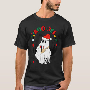 Boo Jee Christmas Santa Ghost With Red Stanley Tum T-Shirt