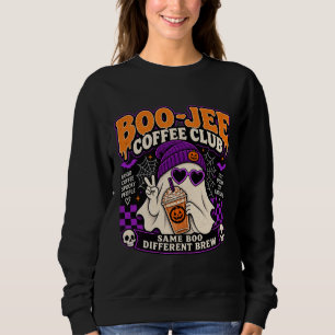 Boo-Jee Coffee Club Cute Ghost Halloween Sweatshir Sweatshirt