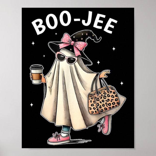 Boo-jee Costume Ghost Spooky Season Cute Halloween Poster (Front)
