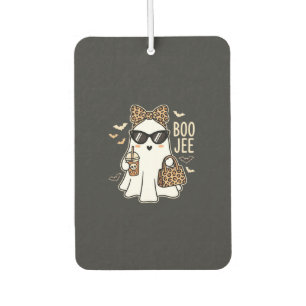 Boo Jee Cute Ghost Halloween Leopard Design_1 Car Air Freshener