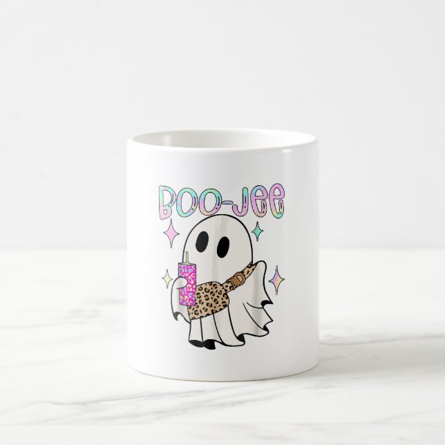 Boo Jee Funny Halloween Ghost Coffee Mug (Center)